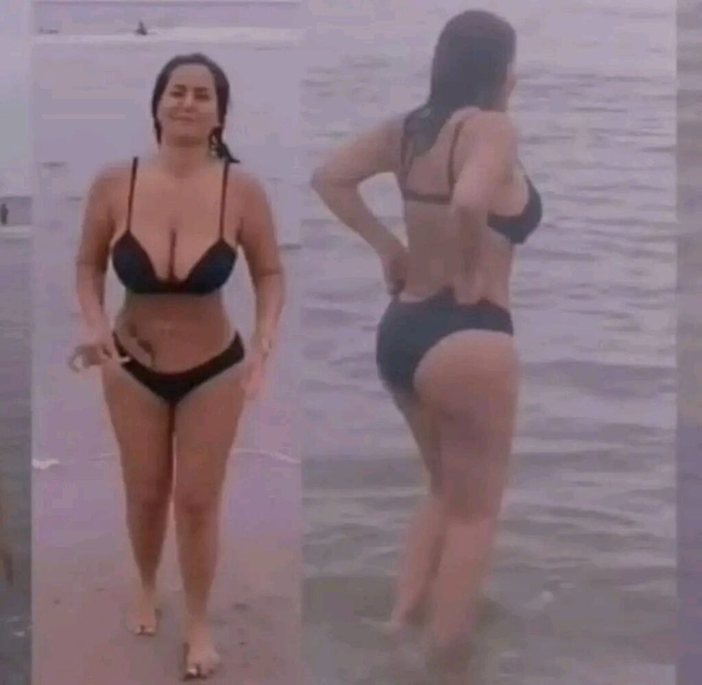 صورة للفنانة سما المصري بإطلالة صيفية في حمام السباحة.